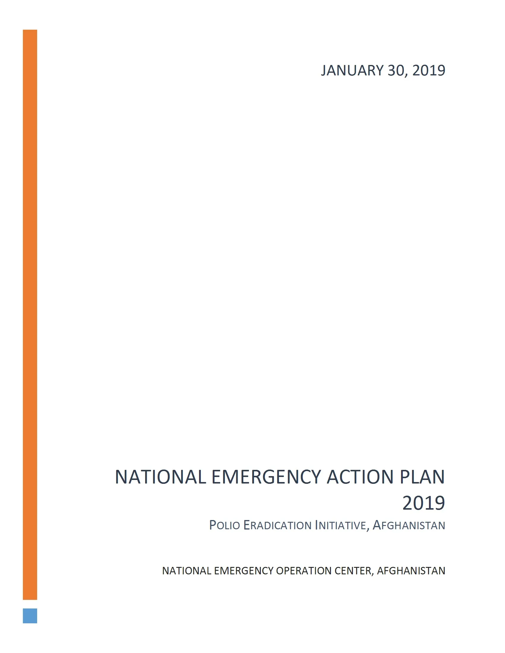 National Emergency Action Plan 2019